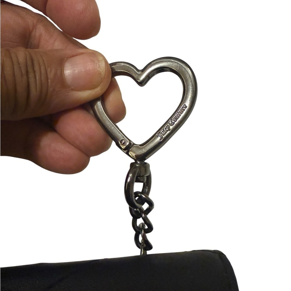 Juicy Couture Black Quilted Wallet in new condition comes with kay chain holder - Picture 3 of 13